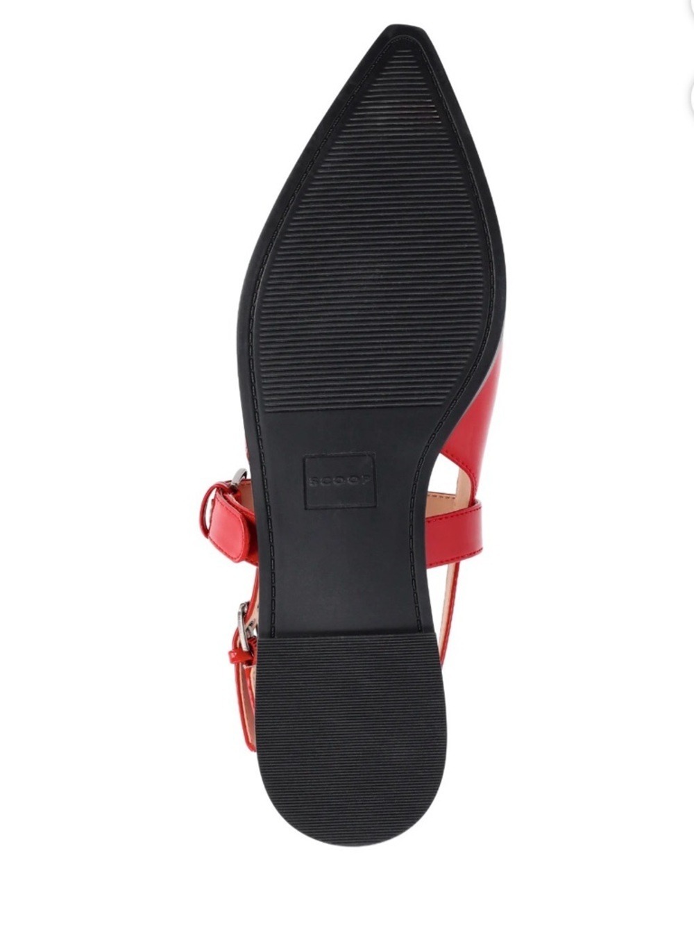 Scoop Red Patent Corset Lace Slingback Flats Size 8 NIB - Picture 8 of 11